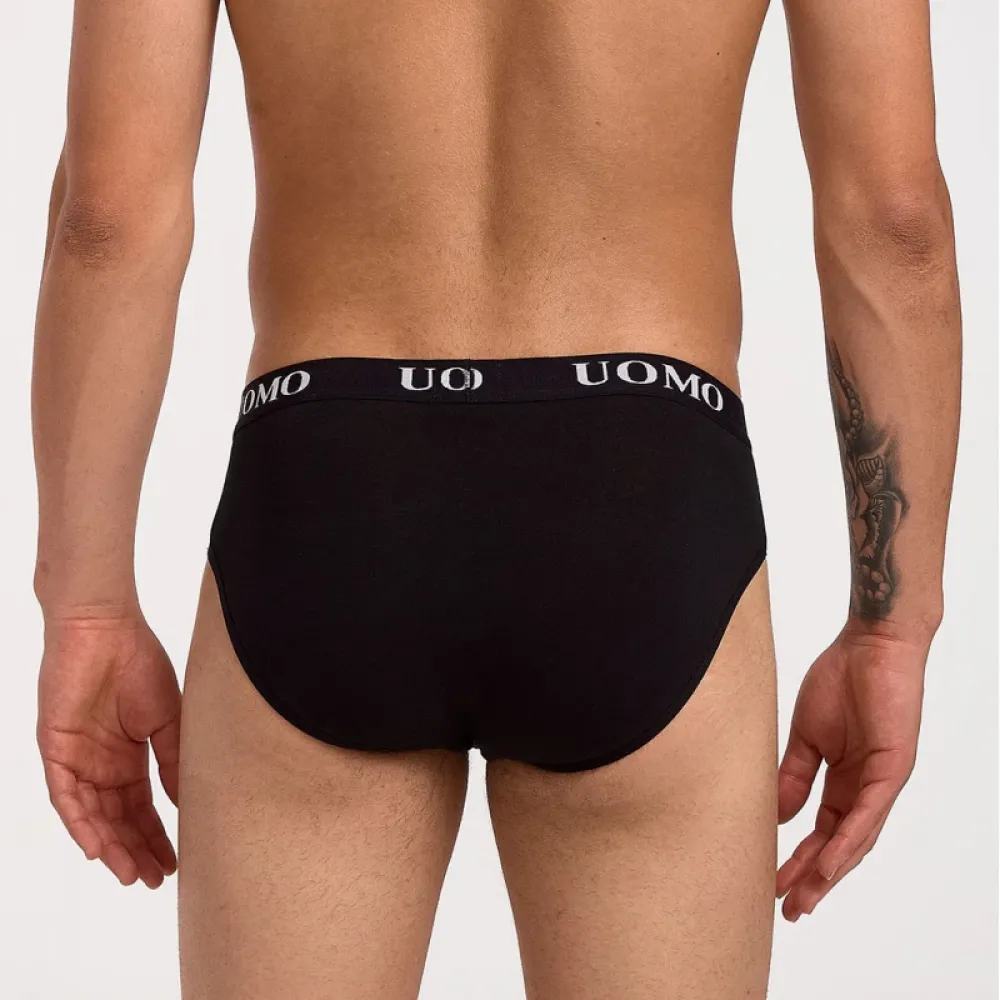 Ανδρικό Σλιπ UOMO 3 Pack Μαύρα
