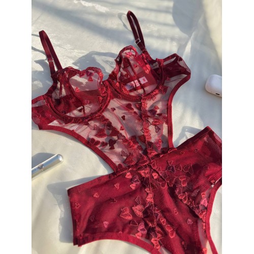 Burgundy Desire Bodysuit Burgundy Desire Bodysuit
