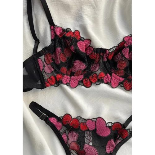 Ruby Heart Lingerie Set